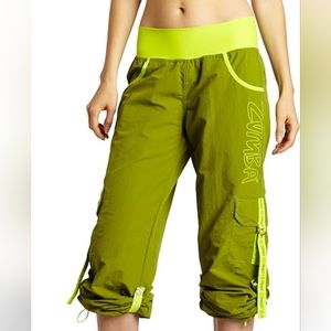 Zumba Cargo Windbreaker Neon Green Pants